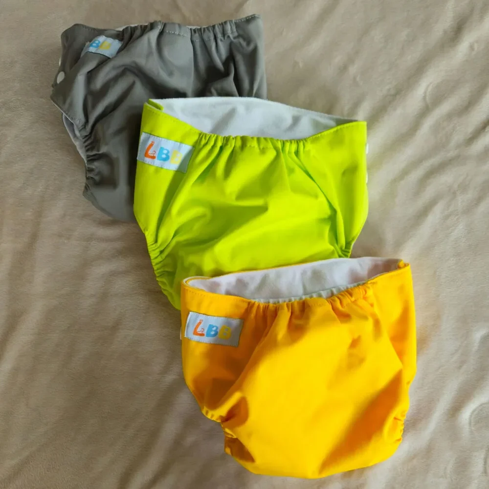 LBB (Little Bunny Bear) One-Size Pocket Cloth Diaper Bundle - Set of 3